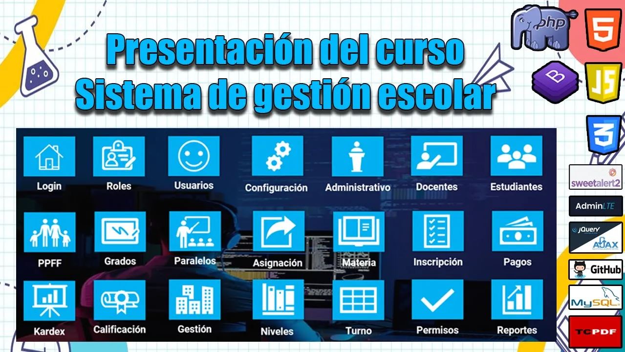 Sistema de Gestión Escolar FullStack (PHP & MySQL): De Cero a Profesional